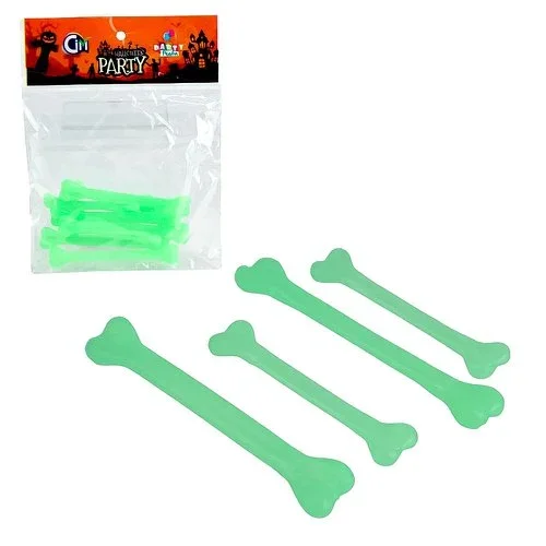 Enfeite De Halloween Fluorescente Ossos 10 Unidades Atacado para Revenda