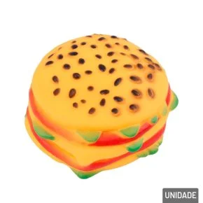 Mordedor para Pet Hamburguer PVC 8cm Colorido Atacado