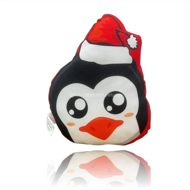 Almofada PP Com Ventosa Pinguim com Touca Natal Atacado