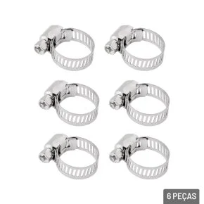 Abraçadeira de Metal Rosca 6 Peças Atacado