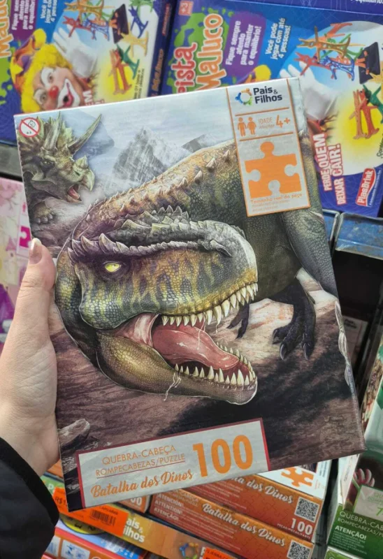 Kit C/6 Quebra Cabeça 100 Peças Personagem Infantil Brinquedos Atacado