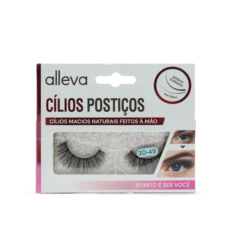 Cílios Postiços Par com 2un Mod.110-04 Alleva