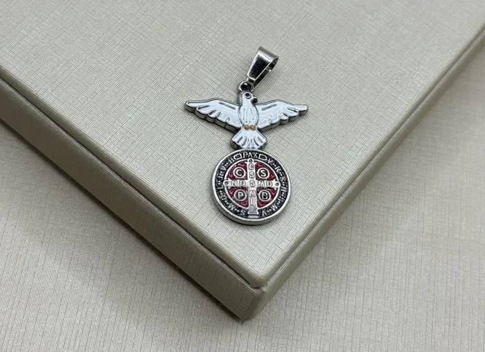 PINGENTE SÃO BENTO AÇO INOX