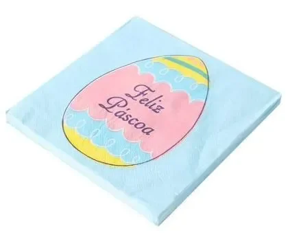 GP33201 GUARDANAPO FOLHA DUPLA FELIZ PASCOA 32X32CM Atacado