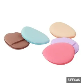 Kit Mini Esponjas de Maquiagem 5 Peças Color Atacado