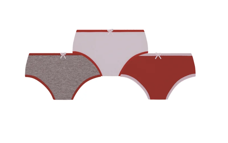 Calcinha Lobinha Infantil Básica 18101-089 Kit C/3 Atacado