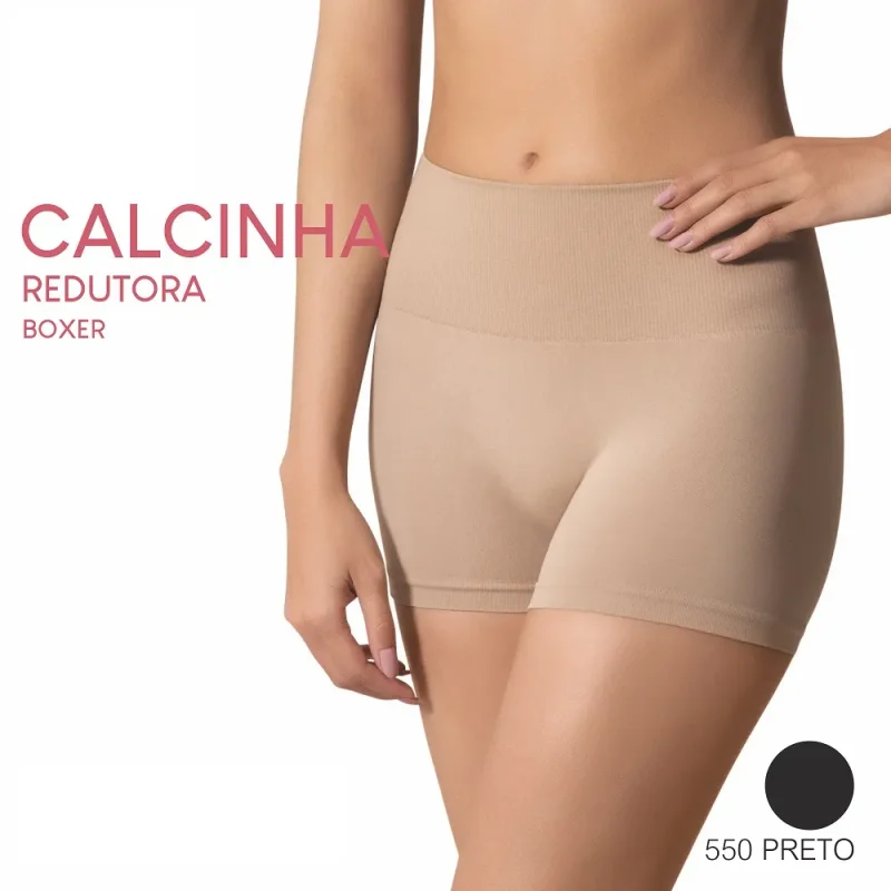 Calcinha Selene Boxer Redutora Sem Costura 20040.001 Atacado