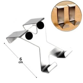 Gancho de Inox 6cm Formato X Duplo Atacado