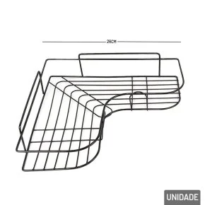 Suporte para Shampoo de Metal 26cm Preto Atacado