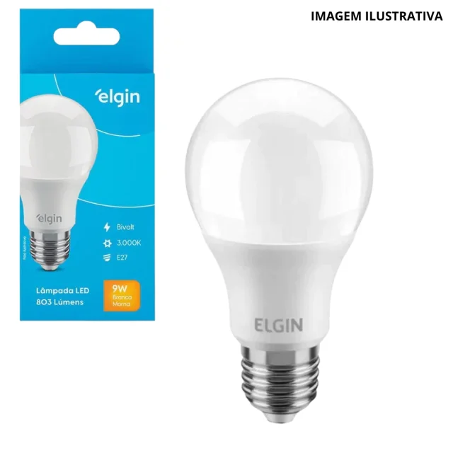 LÂMPADA LED BRANCA FRIA 12W ELGIN BLED2F12Y1 Atacado