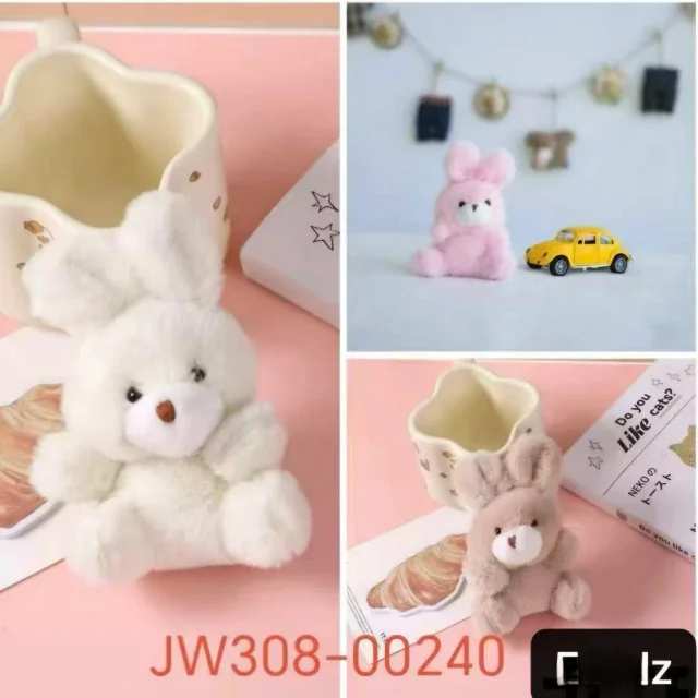 Kit C/12 Coelho de Pelúcia Pequeno chaveiro Atacado