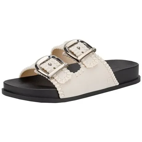 Sandália Feminina Conforto Fire Zaxy 19281 Bege/Preto Atacado