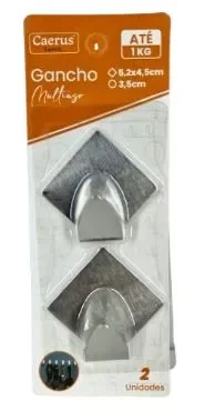 CRS-2334 GANCHO MULTIUSO DE METAL C/SUPORTE C/02 Atacado