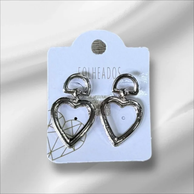 BRINCO FOLHEADO PRATA Atacado