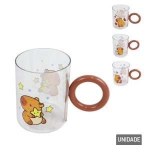 Caneca de Plástico 430ml Infantil Capivara Sortido Atacado