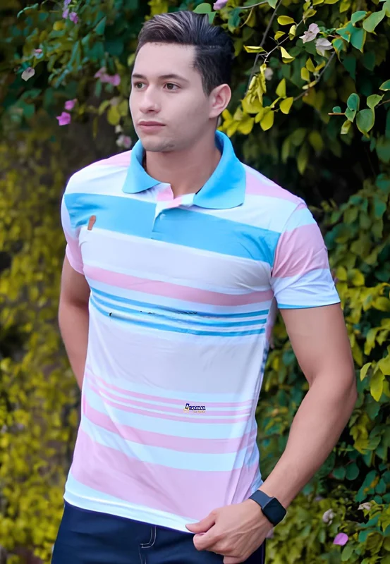 Camisa Gola Polo Masculina Listrada Atacado