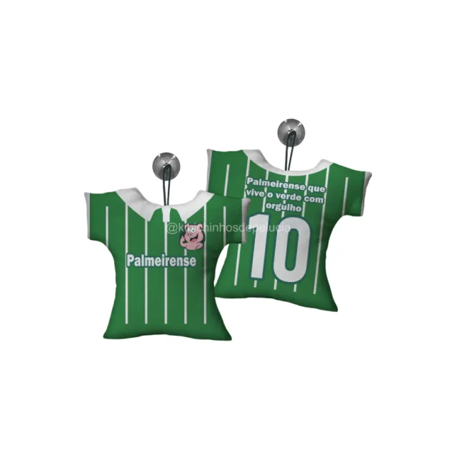 Almofada Camiseta Mini PP Estampada com Ventosa Palmeirense19X5X19cm Atacado