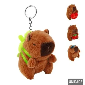 Chaveiro de Pelúcia 9,5cm Capivara Sortidas Atacado