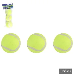 Bola de Tênis para Pet 6cm 3 Peças Verde Atacado