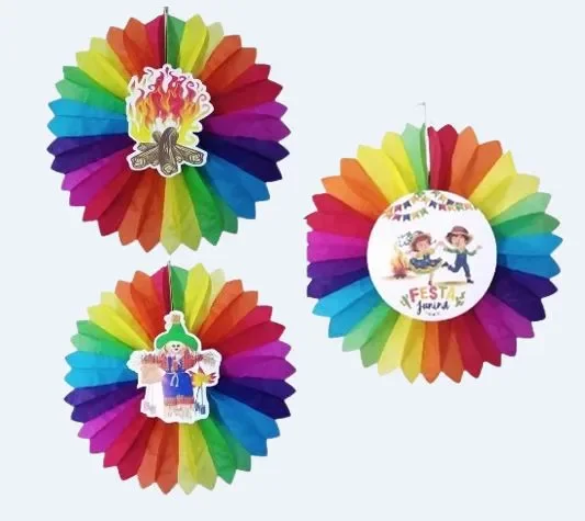 14507 LEQUE PARA FESTA JUNINA COLMEIA 30CM Atacado