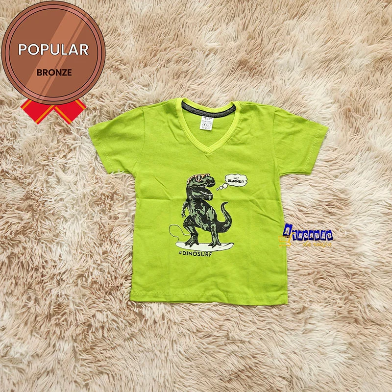 Camisa Gola V Infantil Personagens Atacado