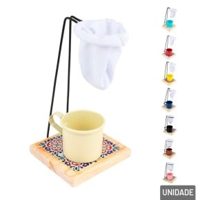 Coador de Café Tecido com Suporte e Xícara Atacado