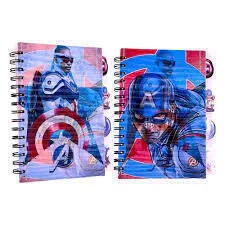 Kit C/12 Caderno espiral Avengers Atacado Papelaria
