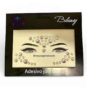 Adesivo Auto Colante Para Rosto Brilha no Escuro Carnaval Bilansy LT186-1 Atacado para Revenda