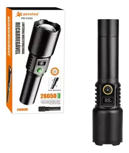 LANTERNA MULTIFUNCIONAL RECARREGÁVEL 20000W PEI-CA03 Atacado