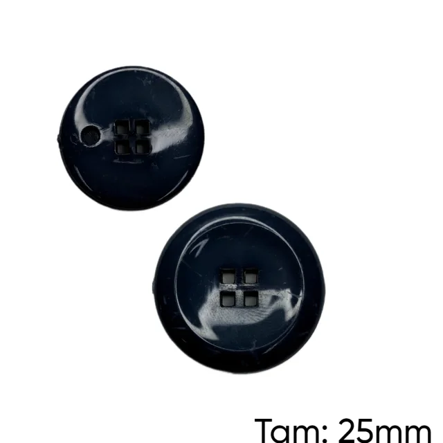 Botão Massa 4 Furos Azul Petróleo - PCT/ 12 UNIDADES - BT3206G Atacado