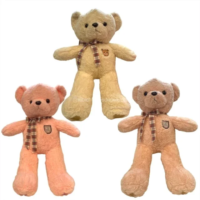 Urso G Com Bordado e Laço 60cm Atacado