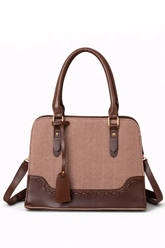 Bolsa Média Classic Modern Bicolor Premium N° 2 Acompanha Chaveiro Atacado