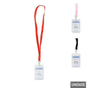 Porta Crachá com Cordão Vertical Color Atacado