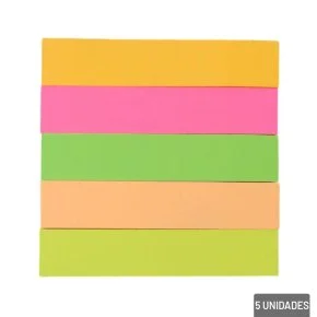Bloco de Anotações Adesivo 500 FL 5 Pçs Color Atacado