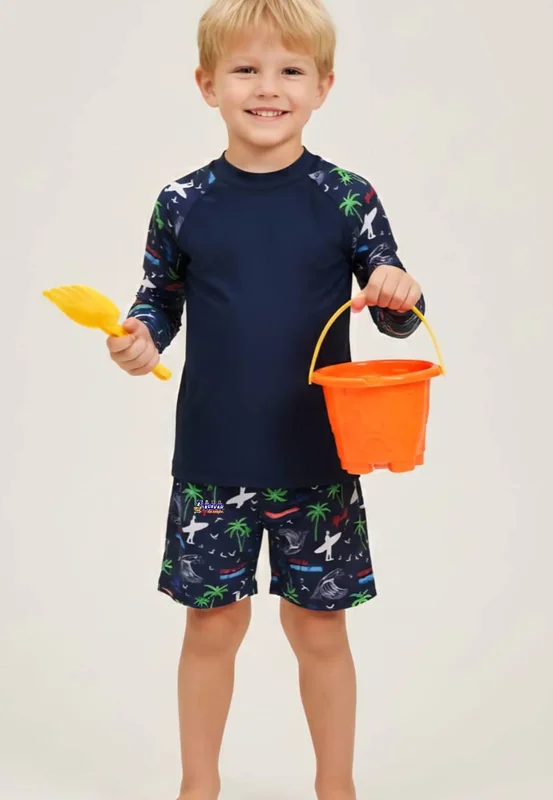 Conjunto Blusa e Short Proteção UV Menino Atacado