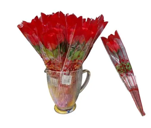 925262 BOTAO DE ROSA VERMELHA 31.5CM Atacado