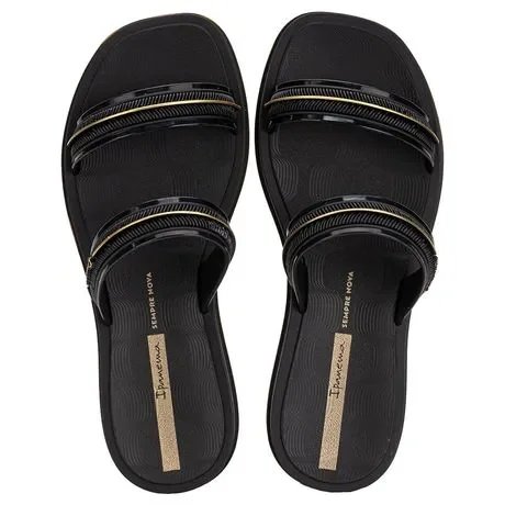 Chinelo Feminino Slide Glow Ipanema 27400 Preto Atacado