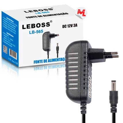 Fonte de Alimentação DC 12V 3A LEBOSS - LB-565 Atacado