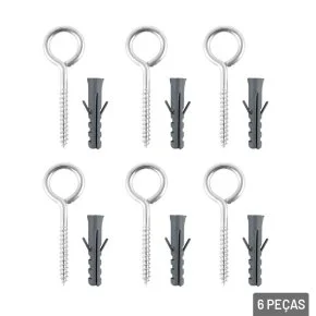 Pitão Parafuso 50mm Bucha 6" 06 Peças Atacado