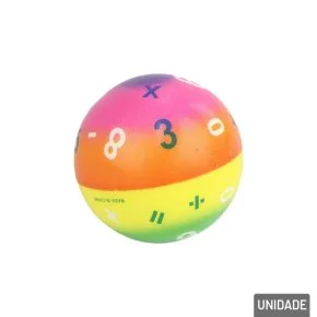 Bola para Fisioterapia Espuma 6cm Tabuada Color Atacado