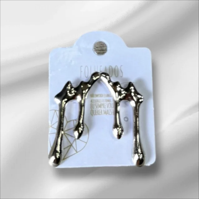 BRINCO FOLHEADO PRATA Atacado