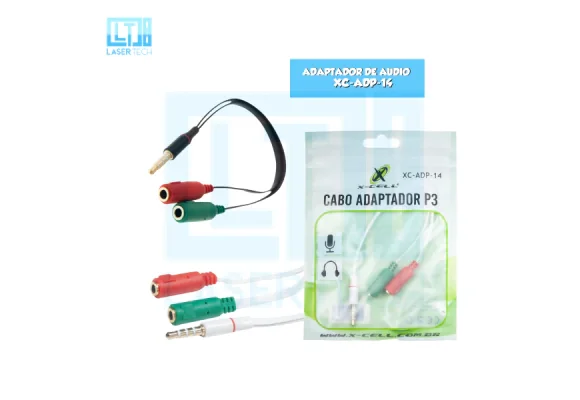CABO ADAPTADOR P2 FEMEA+P3 MACHO XC-ADP-14 Atacado