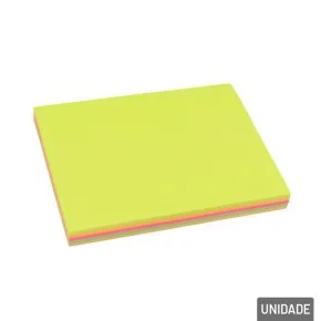 Bloco de Anotações Adesivo 100 FL Colorido Atacado