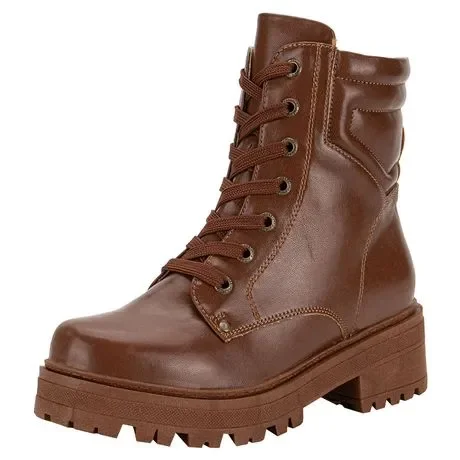 Bota Feminina Coturno Mooncity 72234 Caramelo Atacado