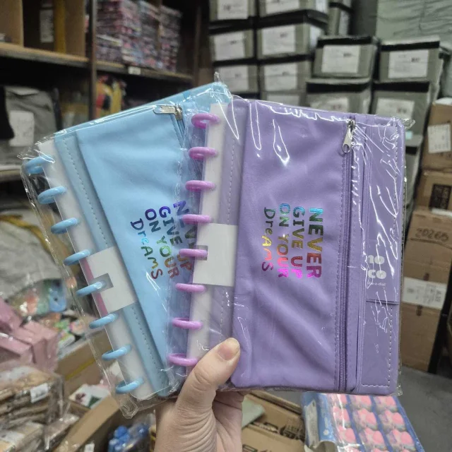 Kit C/12 Cadernos de Disco tamanho A5 com Estojo Atacado