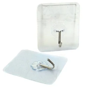 Gancho de Silicone 4 Pçs 8cm Adesivo Transparente Atacado