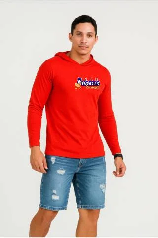 Camisa Manga Longa Liso e Capuz Atacado