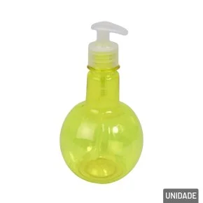 Porta Sabonete Líquido de Plástico 400ml Amarelo Atacado