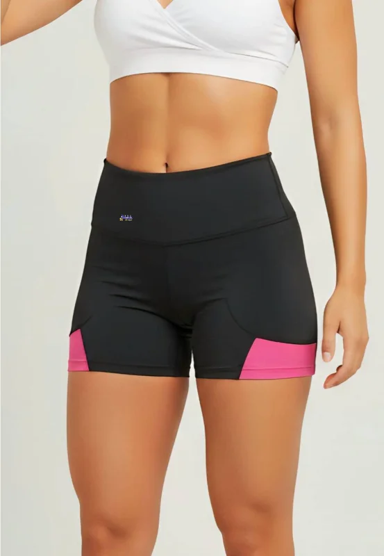 Short Curto Fitness Liso com Detalhes Atacado