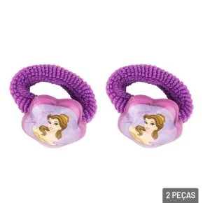 Elástico de Cabelo Infantil 2 Pçs Princesa Disney Atacado